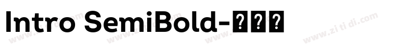 Intro SemiBold字体转换